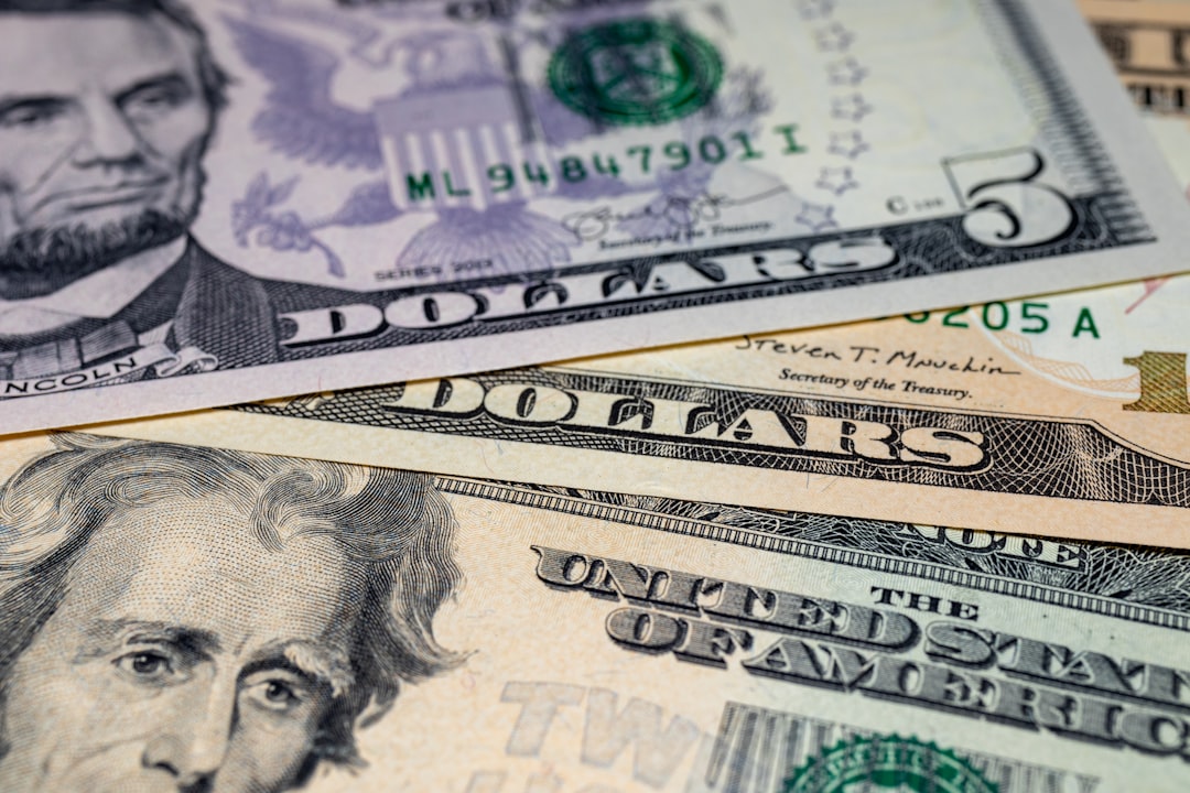 a close-up of some money